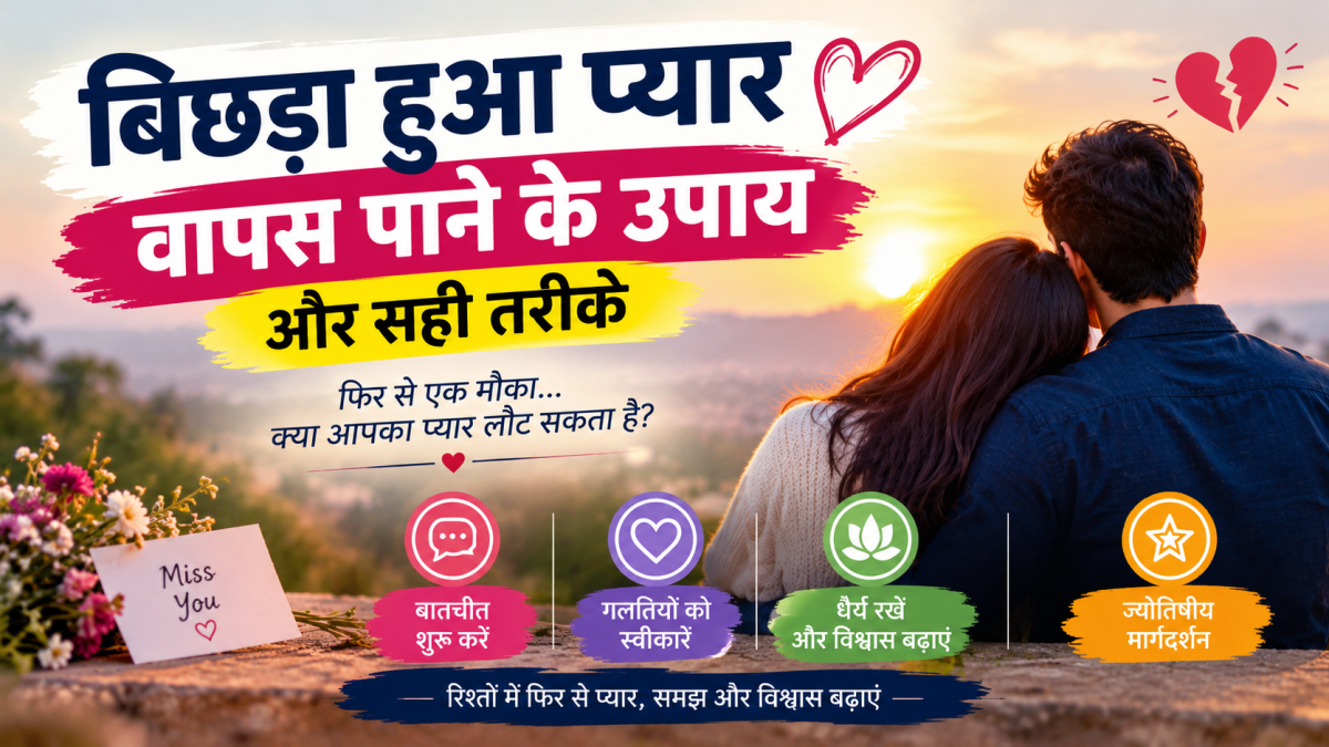 बिछड़ा हुआ प्यार वापस पाने के उपाय और सही तरीके
