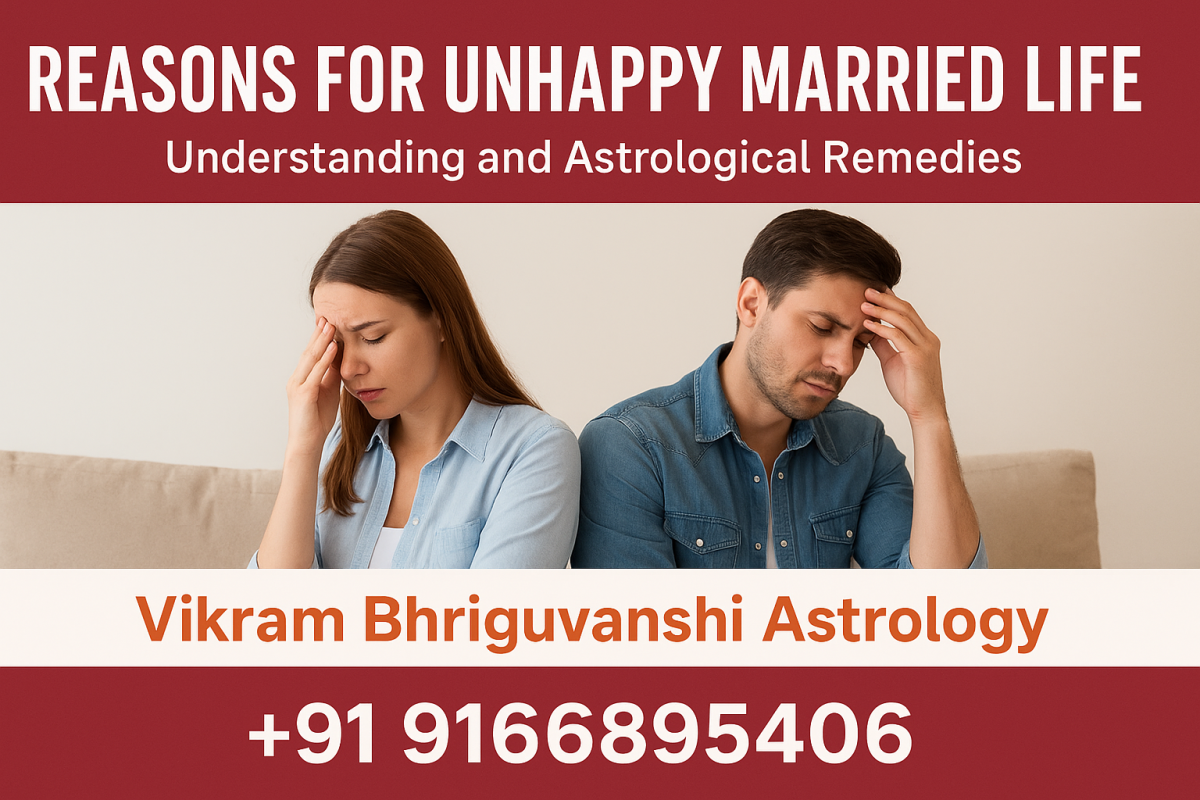 Reasons for Unhappy Married Life