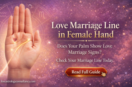 Love Marriage Line in Female Hand